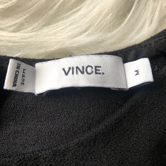 Vince Black Sheath Dress 3/4 Sleeves Zipper size M - Picture 3 of 4